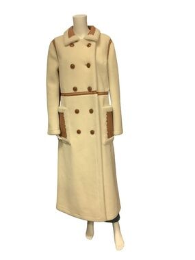 Stand Studio Faux Fur Leather Long Coat Size: M